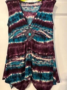 Venus Tie Dyed Embellished tank top Sz S/M
